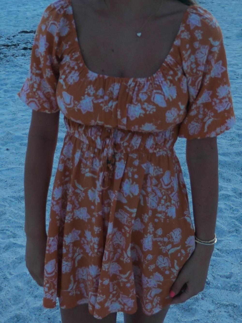 Orange Floral Romper